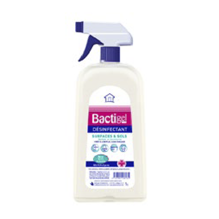Bactigel spray désinfectant surface et sols