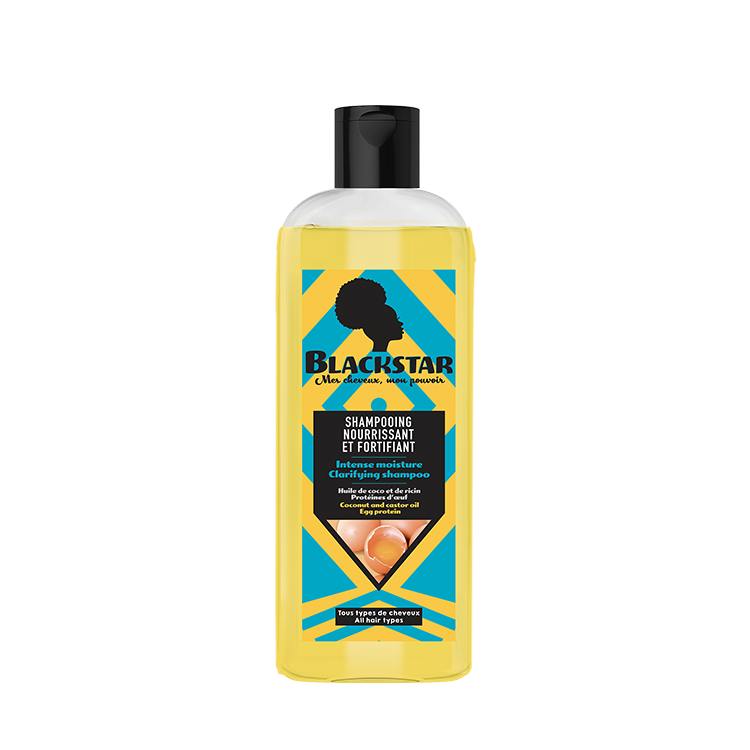 Black Star Shampoing Nourrissant Auxprotéines D’œufs, Huile De Ricin Et Coco.
