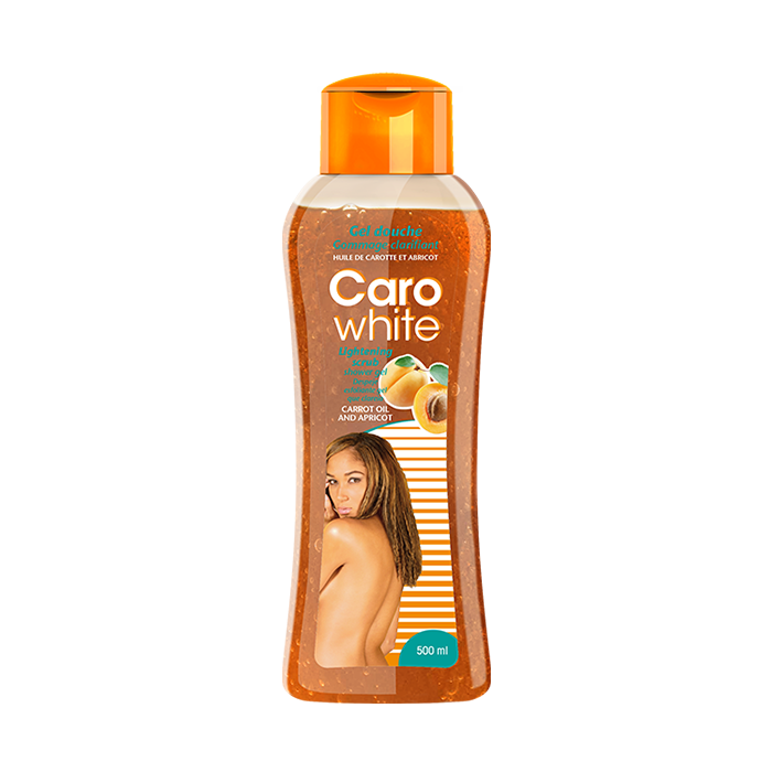 Carowhite Gel Douche Gommant Huile De Carotte & Poudre De Noyaux D'abricots