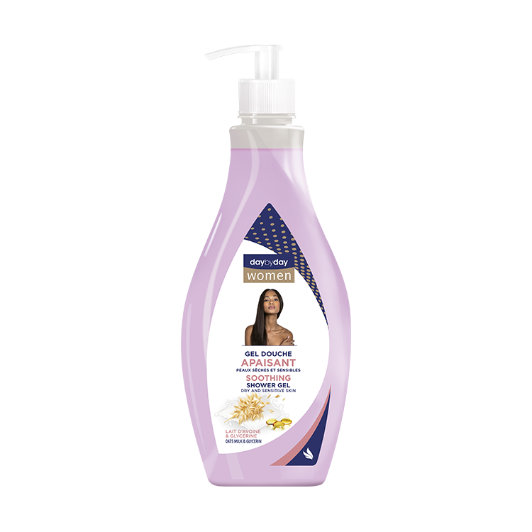 Day By Day Women Gel Douche Apaisant Lait D'avoine & Allantoïne Description Actif